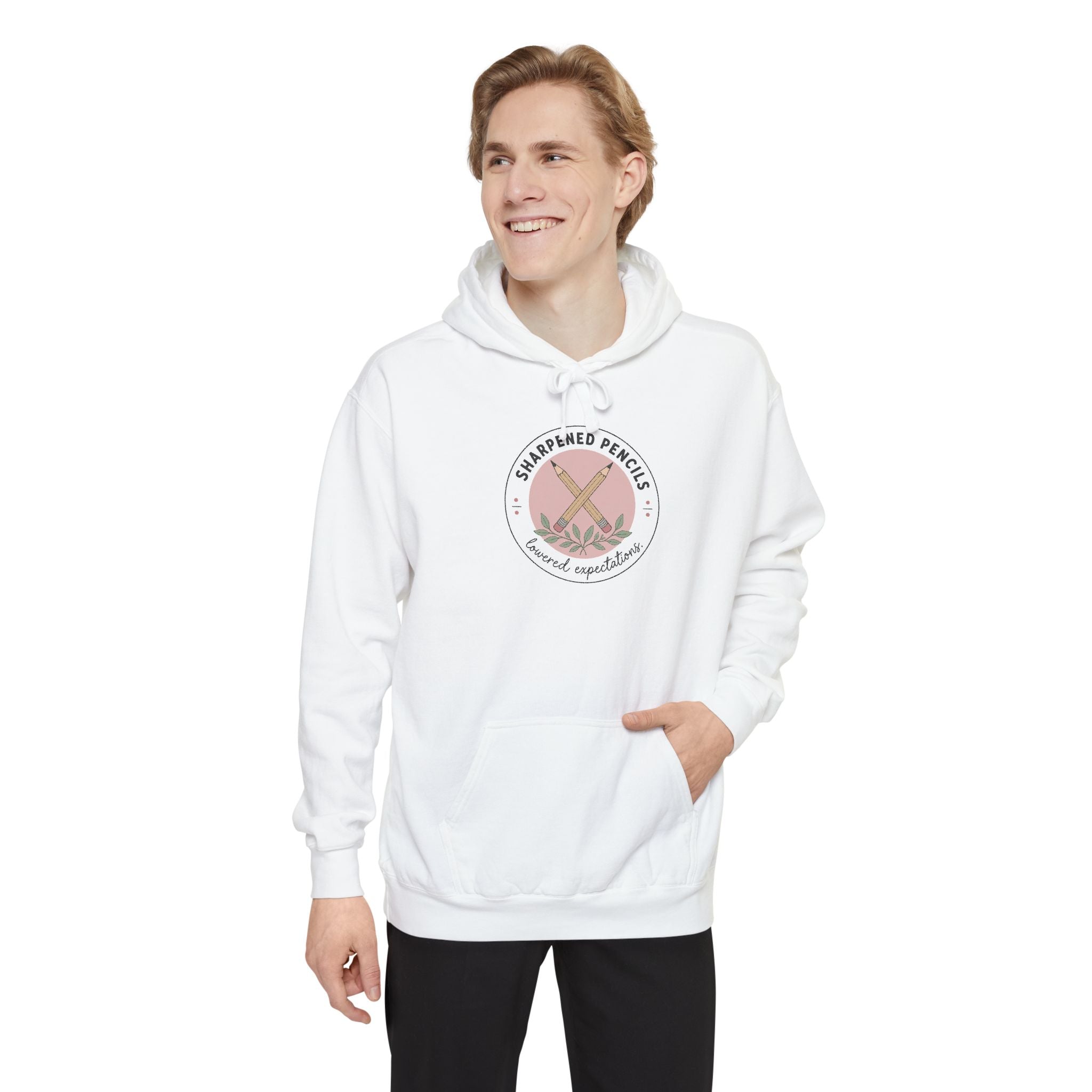 Sharpened Pencils, Lowered Expectations — Garment-Dyed Hoodie